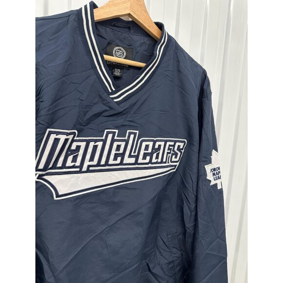 Vintage Toronto Maple Leafs Embroidered Pullover Windbreaker Size XL - Picture 5 of 6
